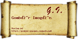 Gombár Imogén névjegykártya